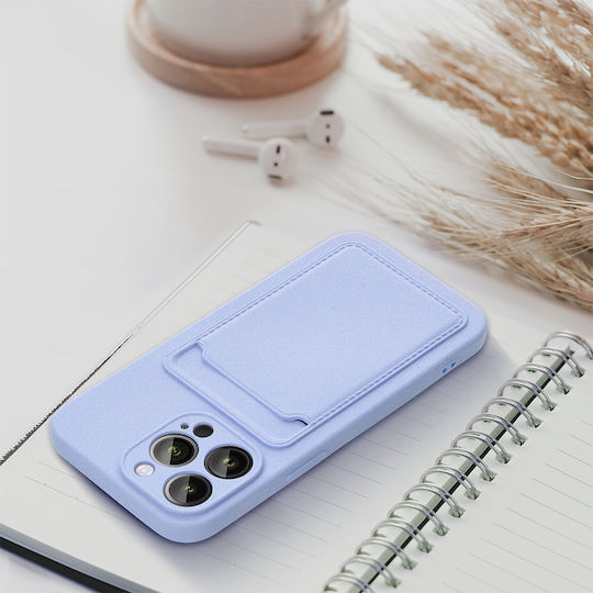 Sonique Card Back Cover Σιλικόνης με Υποδοχή για Κάρτες Λιλά (Redmi Note 12 Pro+)