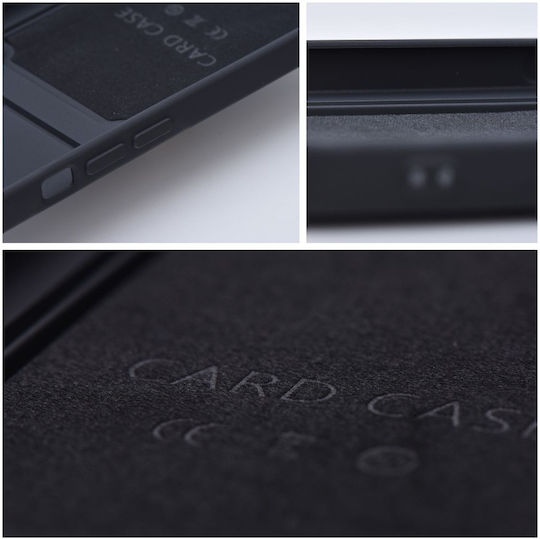 Sonique Card Back Cover Σιλικόνης με Υποδοχή για Κάρτες Μαύρο (Redmi Note 12 Pro+)
