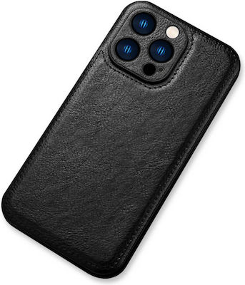 Bodycell Prestige Umschlag Rückseite Leder Schwarz (iPhone 14 Pro Max) BJ-00049