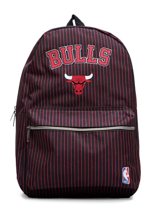 Back Me Up NBA Chicago Bulls Σχολική Τσάντα Πλάτης Γυμνασίου - Λυκείου σε Μαύρο χρώμα