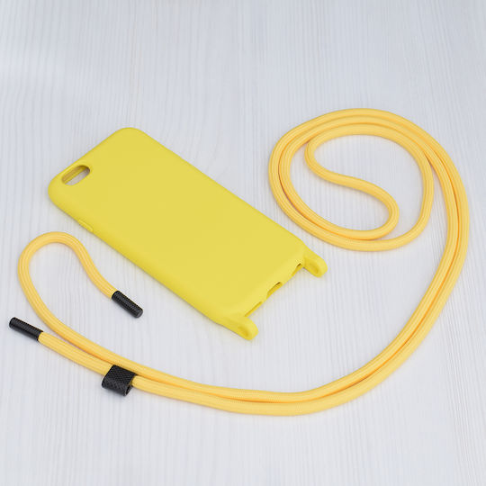 Techsuit Lanyard Задна корица Силикон с Каишка Жълт (iPhone 6/6s - iPhone 6/6s)