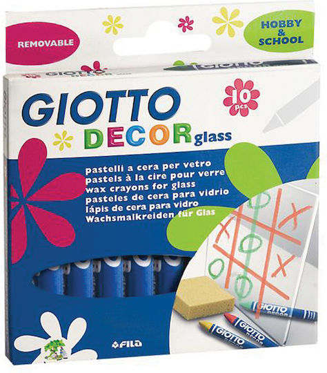 Giotto Decor Glass Crayons Set 10 Colours