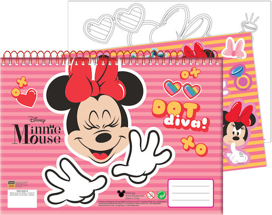 Gim Drawing Pad Minnie C4 22.9x32.4cm 40 Sheets