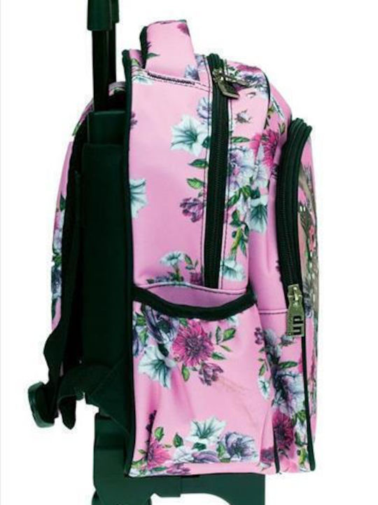 Back Me Up Pink Deer School Bag Trolley Kindergarten in Pink color