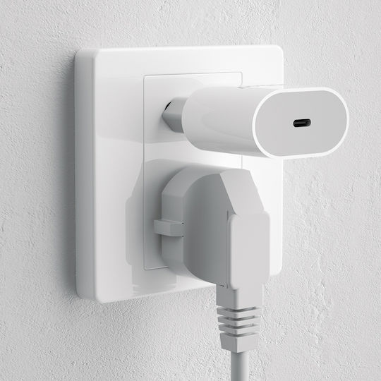 Dudao Charger Without Cable with USB-C Port 20W Power Delivery Whites (A8SEU)