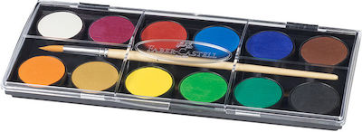 Faber-Castell 108 Set of Watercolours Multicolored with Brush 12pcs