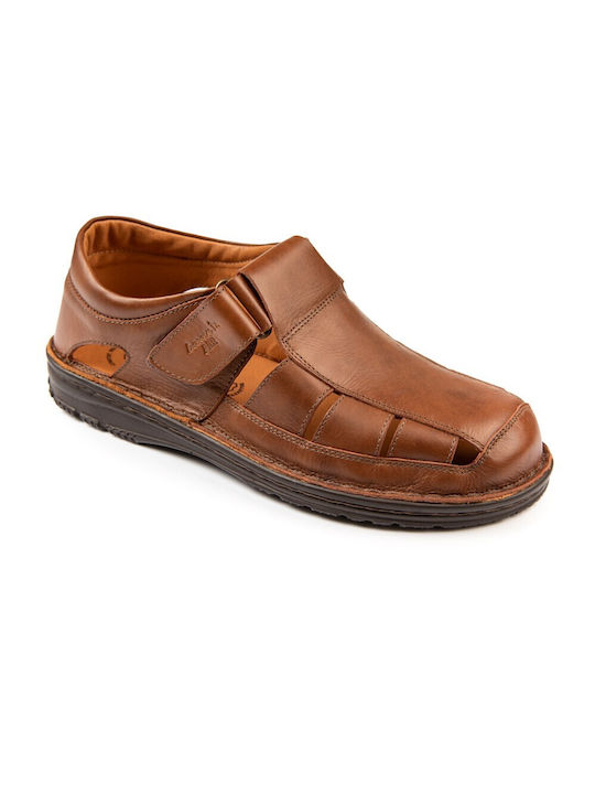 Boxer Men's Leather Sandals Brown