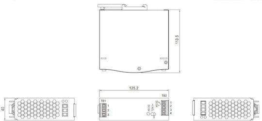 Mean Well Τροφοδοτικό Ράγας SDR120-48 με Έξοδο 48V και Ισχύ 120W 2.5A