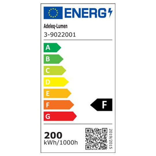 Adeleq Commercial Bell Light 200W Natural White 20000lm with Built-in LED Black Ø31.4xH3.25cm