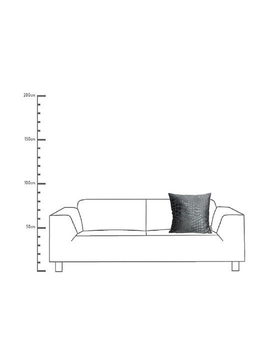 ArteLibre Sofa-Kissen aus Samt Grau 45x45cm