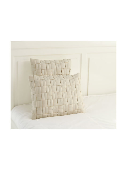 Liolios Home Sofa Cushion Clusp in 100% Cotton Natural 50x50cm