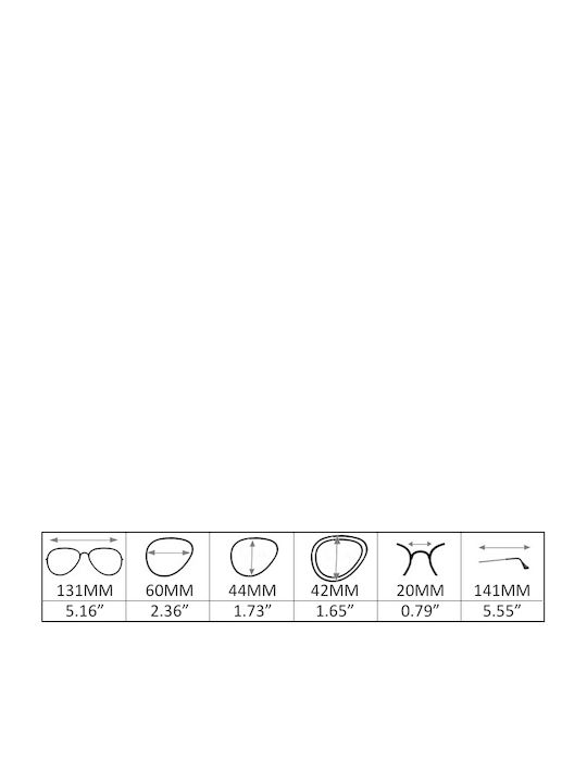 Daponte Unisex Γυαλιά Ηλίου με Καφέ Ξύλινο Σκελετό και Ροζ Polarized Φακό DAP438H#4