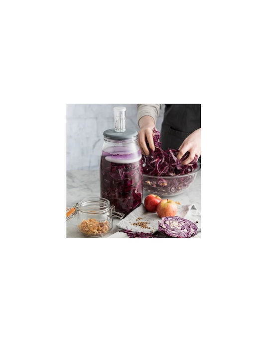 KIlner Σετ 5τμχ Βάζα Γενικής Χρήσης με Καπάκι Γυάλινο Διάφανο 3000ml