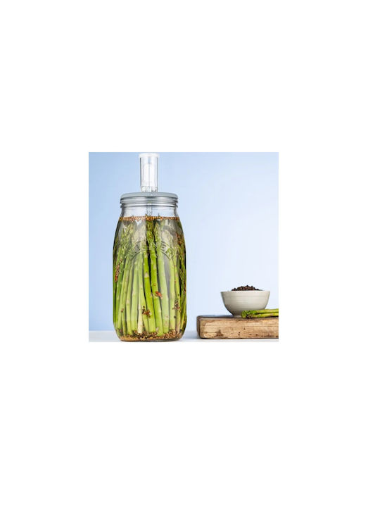 KIlner Σετ 5τμχ Βάζα Γενικής Χρήσης με Καπάκι Γυάλινο Διάφανο 3000ml