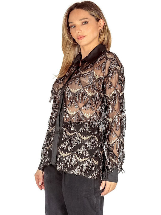 Women's Long Sleeve Shirt Black