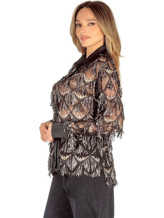 Women's Long Sleeve Shirt Black