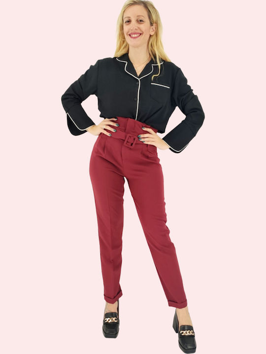 Women's Striped Long Sleeve Shirt Black