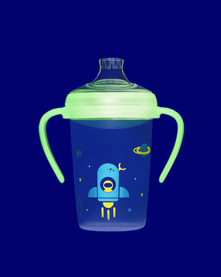 Nip Space Educational Sippy Cup Plastic with Handles White for 6m+m+ 270ml