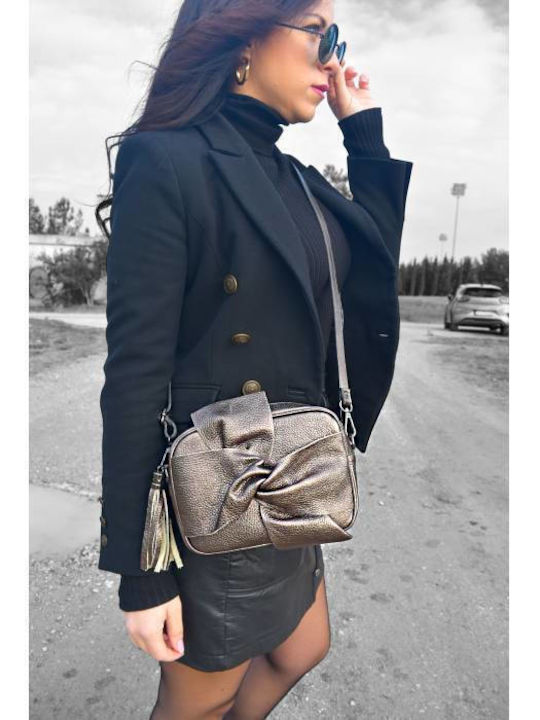 Leather Women's Bag Crossbody Bronze