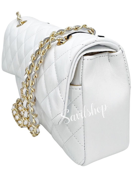 Leather Women's Bag Shoulder Beige