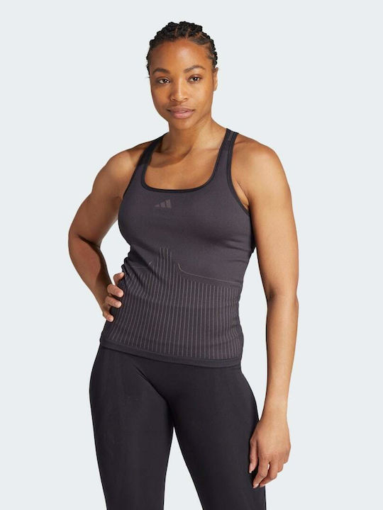 Adidas Γυναικεία Αθλητική Μπλούζα Αμάνικη Μαύρη