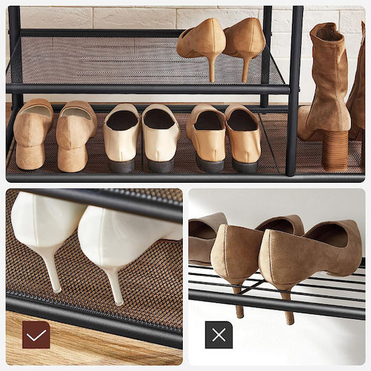 Entry Furniture with Hanger & Shoe Rack 85x30x180.5cm