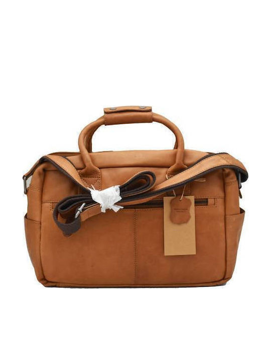 Leder Herrentasche Schulter / Crossbody Tabac Braun