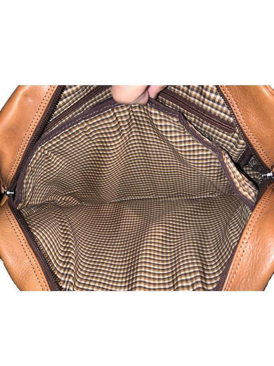 Leder Herrentasche Schulter / Crossbody Tabac Braun