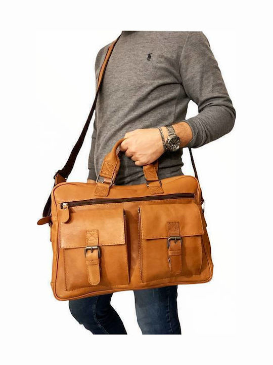 Leather Men's Bag Shoulder / Crossbody Tabac Brown