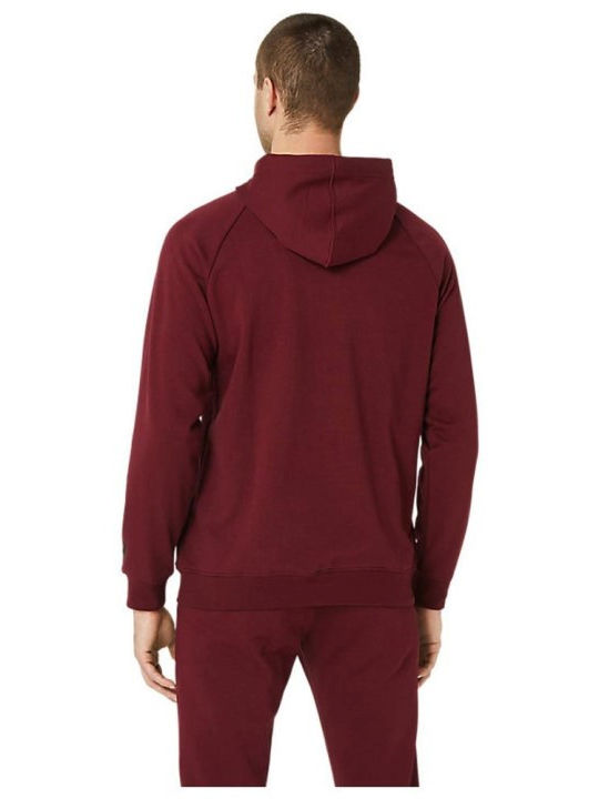 ASICS Men's Sweatshirt with Hood Burgundy