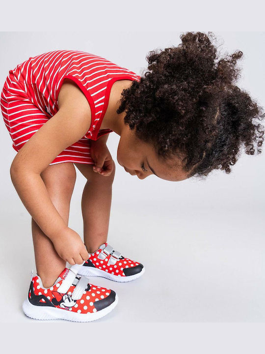 Minnie Mouse Adidași Copii Cu Închidere Hoop & Loop Roșii