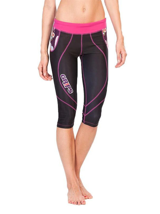 Γυναικείο Κολάν Grips Short Athletic Leggings Power Flower