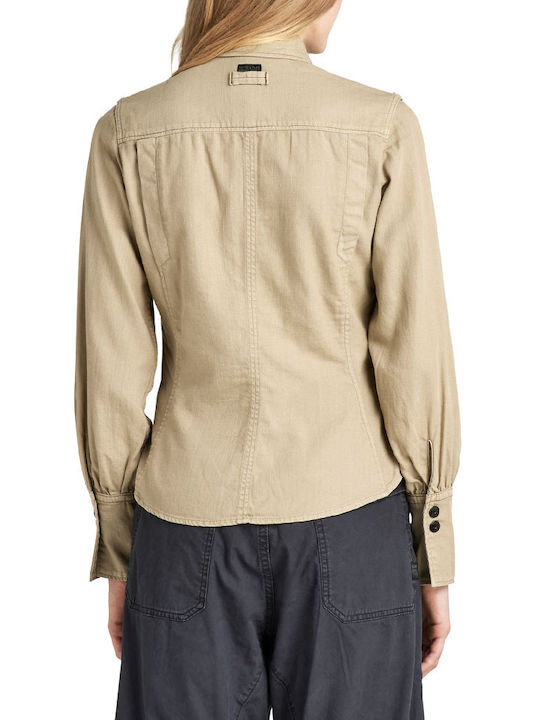 Women's Long Sleeve Shirt Beige