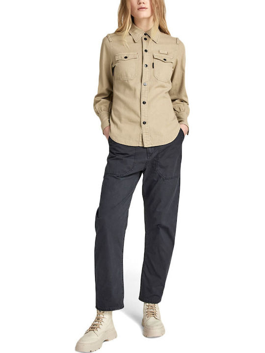 Women's Long Sleeve Shirt Beige