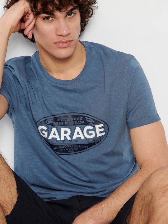 Garage Fifty5 GAM007-24204 Men's Short Sleeve T-shirt Dusty Blue