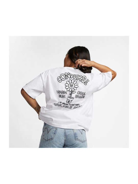 Converse Grow Doodle Γυναικείο T-shirt Λευκό