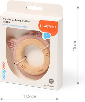 Babyono Kitten Жувална Връзка за Зъбене от Силикон за 0 м+