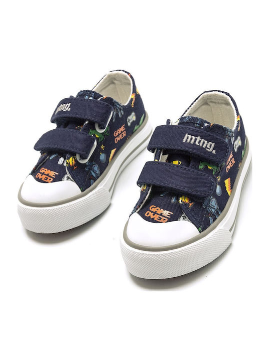 Παιδικά Sneakers με Σκρατς Navy Μπλε
