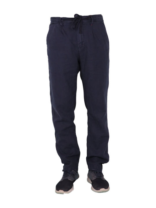 Privato Brotknöpfe 672-2 Herren Leinenhose Blau