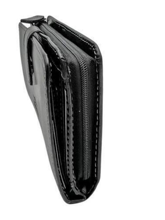 Large Leather Women's Wallet Classic Black