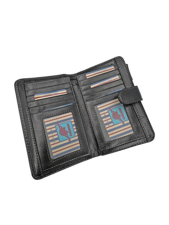 Large Leather Women's Wallet Classic Black