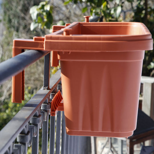 Bama ITALY Blumenkasten Kunststoff Orange 50x20x18.5cm.