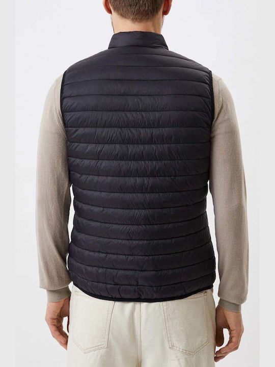 Trussardi Matt Men's Sleeveless Puffer Jacket Black