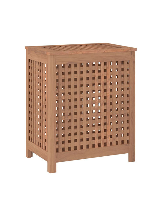 vidaXL Wooden Laundry Basket with Lid 50x35x60cm Brown