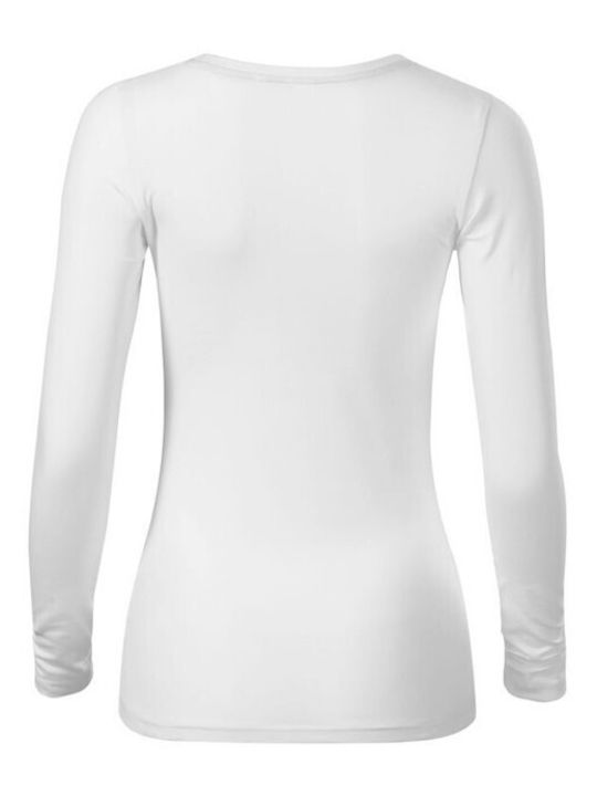 Malfini Brave Women's Athletic Blouse Long Sleeve White