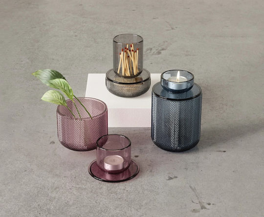 Umbra Декоративна ваза Стъкло Allira Medium Purple 10x10x15см 1бр
