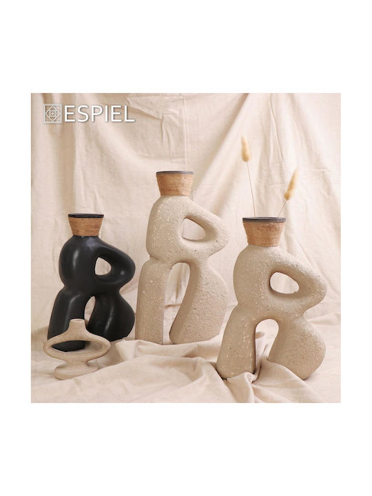 Espiel Decorative Vase Ecomix Gray 24.76x11.43x43cm