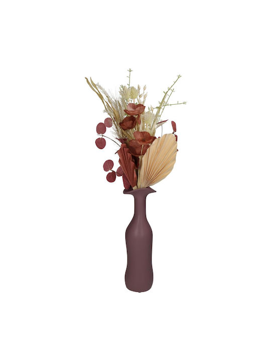 ArteLibre Decorative Vase Purple 10x7x33cm