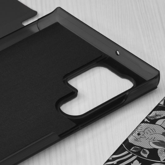Techsuit eFold Series Buchen Sie Synthetisches Leder Schwarz (Galaxy S22 Ultra 5G)