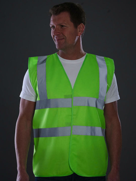 Yoko HVW100P Lime Vestă de siguranță cu benzi reflectorizante Verde 40277521